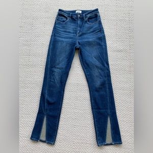 Pistola Straight Leg Dark Jeans with slit sz 27